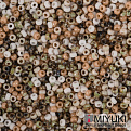 Бисер японский Miyuki круглый RR 15/0 №MIX27, Микс бежевый (BIS-051217)