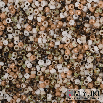 Бисер японский Miyuki круглый RR 15/0 №MIX27, Микс бежевый (BIS-051217)