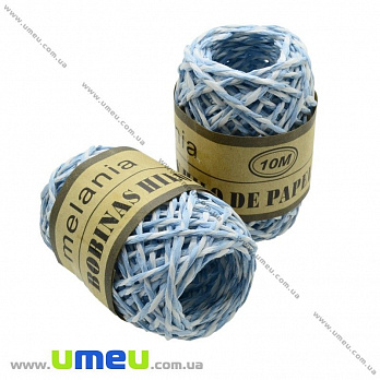 Паперовий шнур, Біло-блакитний, 2 мм (LEN-020913)