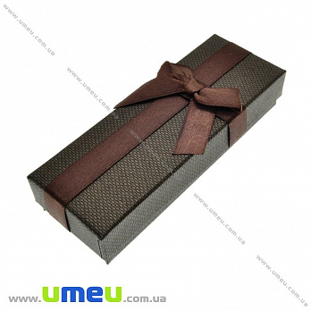 Подарочная коробочка Прямоугольная, 12х4,5х2,5 см, Коричневая (UPK-023182)