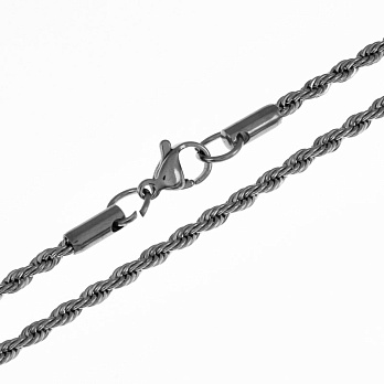 Основа на шию з нерж. ст., Темне срібло, 2,5 мм, 55 см (STL-058302)