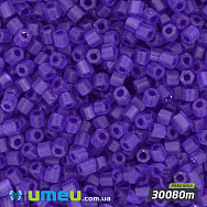 Бісер чеський Рубка 10/0, №30080m, Синій прозорий матовий (BIS-024275)
