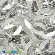 Паєтки Індія човник, 14х9 мм, Білі (PAI-037993)