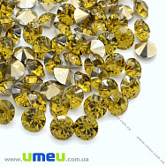 Стрази пластикові, 6 мм, Жовті, Конус (STR-014353)