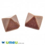 Кабошон нат. камінь Авантюрин Золотий пісок (2 сорт), Піраміда, 14х14х10 мм (KAB-042027)