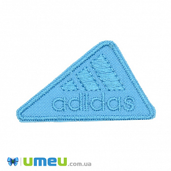 Термоаппликация Adidas, 5х3 см, Голубая (APL-038185)