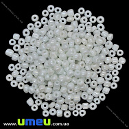 Бісер китайський великий, 6/0, Білий перламутровий, 4 мм (BIS-018299)