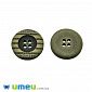 Гудзик пластиковий Круглий Fashion, 21 мм, Оливковий (PUG-046398)