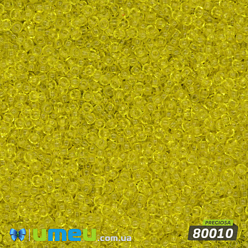 Бисер чешский 14/0, №80010, Желтый, Прозрачный (BIS-048039)