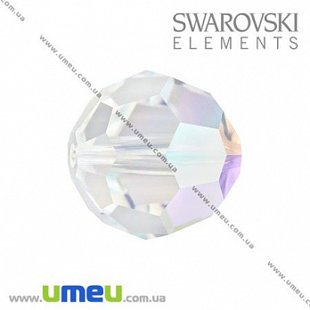 [Архів] Намистина Swarovski 5000 Crystal AB, 8 мм, Гранована кругла (BUS-005319)