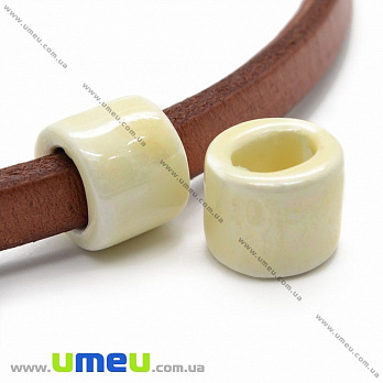 Намистина Regaliz (Licorice) керамічна, 17х14 мм, Жовта світла (BUS-013598)