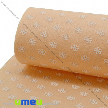 Фетр Цветочки 1 мм, 20х30 см, Персиковый (FLT-030383)