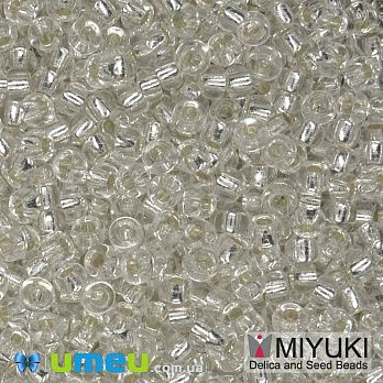 Бісер японський Miyuki круглий RR 11/0 №1, Сріблястий (BIS-045601)