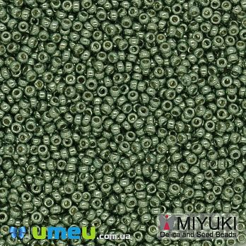 Бісер японський Miyuki круглий RR 15/0 №4215, Duracoat Galvanized, Зелений (BIS-045881)