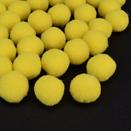 Помпони оксамитові 1,5 см, Жовті (DIF-052562)