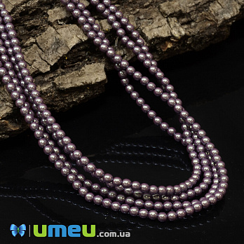 Намистини чеське скло Preciosa Перли 3 мм Pearlescent Violet, Бузкові (BUS-042315)