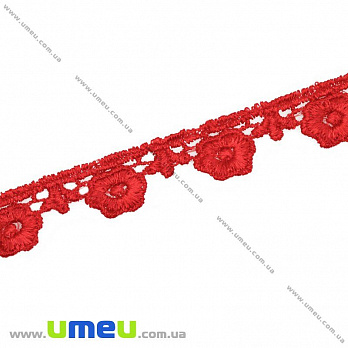 Мереживо плетене, 20 мм, Червоне (LEN-010465)