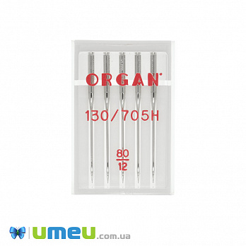 Голки ORGAN UNIVERSAL №80/12 для побутових швейних машин, 5 шт (SEW-043739)