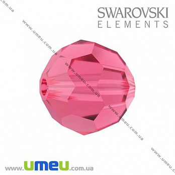 [Архів] Намистина Swarovski 5000 Indian Pink, 8 мм, Гранована кругла (BUS-005324)