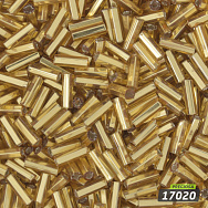 Бісер чеський Стеклярус 3, №17020, Золотий блискучий, 7 мм (BIS-010158)