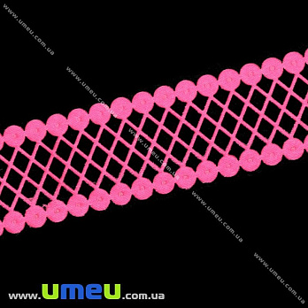 Тасьма тиснена, 22 мм, Малинова (LEN-012779)