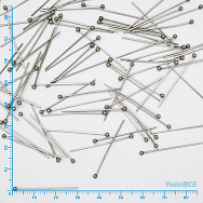 Гвоздики з кулькою з нерж. сталі, 30 мм, Темне срібло (STL-056226)