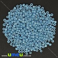 Бісер китайський великий, 6/0, Блакитний перламутровий, 4 мм (BIS-033694)
