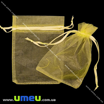 Подарочная упаковка из органзы, 10х12 см, Золотистая (UPK-009776)