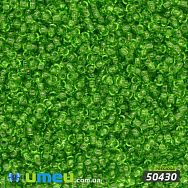 Бісер чеський 15/0, №50430, Зелений, Прозорий (BIS-031276)