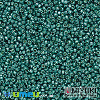 Бисер японский Miyuki круглый RR 15/0 №4217, Duracoat Galvanized, Бирюзовый (BIS-043340)