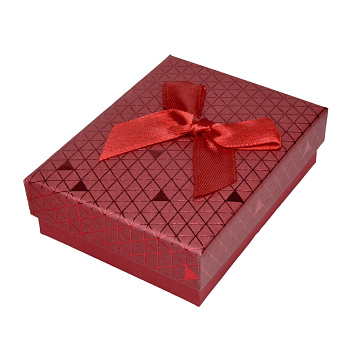 Подарочная коробочка Прямоугольная, 9х7х3 см, Красная (UPK-053798)