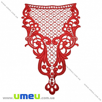 Мереживна вставка, 34х21 см, Червона (LEN-024995)