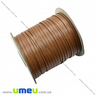 Поліестеровий шнур плоский, Коричневий, 4 мм (LEN-003407)