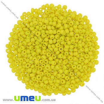 Бісер китайський середній, 8/0, Жовтий натуральний, 3 мм (BIS-009066)
