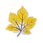 Термоаплікація Кленовий лист, 8х7 см, Жовтий (APL-061480)