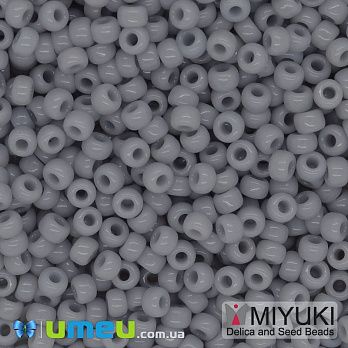 Бісер японський Miyuki круглий RR 11/0 №498, Сірий (BIS-045626)