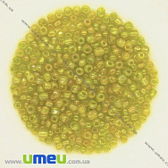 Бісер китайський великий, 6/0, Жовтий АВ прозорий, 4 мм (BIS-008641)