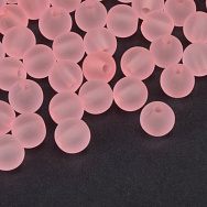 Намистини для сумок ОПТ, Акрилові матові, Круглі, 8 мм, Рожеві (BUS-059786)
