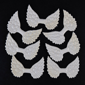 Аплікація Крила, 2 сорт, 5х3 см, Біла (APL-029974)