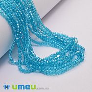 Намистини ронделі, 3х2,5 мм, Блакитні AB (BUS-049239)