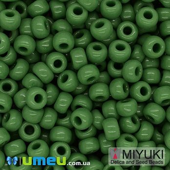 Бисер японский Miyuki круглый RR 6/0 №411, Зеленый (BIS-046021)