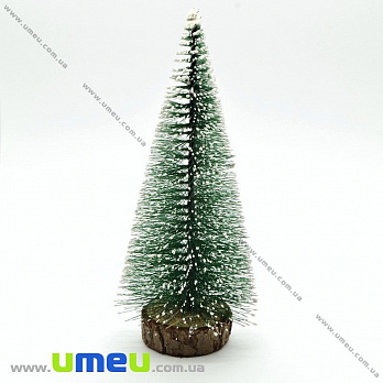 Ялинка на дерев'яній підставці, 22 см, Зелена (DEC-001741)