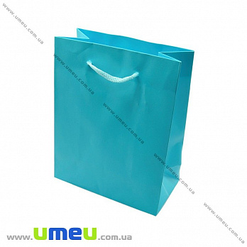 Подарунковий пакет, 14х11,5х6 см, Блакитний (UPK-019050)