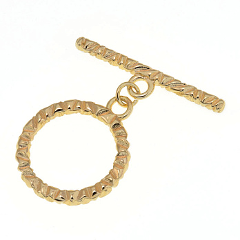 Тогл Круглий, 32х26 мм, Латунь з покриттям 18 kt (ZAM-060812)