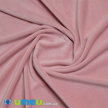 Оксамит китайський стрейчевий на трикотажі Плюшевий, Рожевий, 20х29 см (TKN-040573)