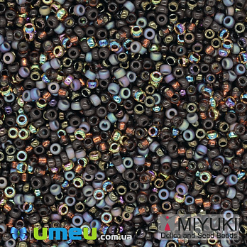 Бісер японський Miyuki круглий RR 15/0 №MIX53, Мікс коричневий темний (BIS-038831)
