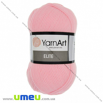 Пряжа YarnArt Elite 100 г, 300 м, Рожева світла 201 (YAR-023275)