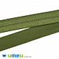 Трикотажна бейка, 15 мм, Оливкова (LEN-039452)