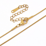 Основа на шию з нерж. ст. з подовжувачем, Плетіння Снейк 1 мм, Довжина 40 см, Золото (STL-058331)