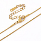 Основа на шию з нерж. ст. з подовжувачем, Плетіння Снейк 1 мм, Довжина 40 см, Золото (STL-058331)